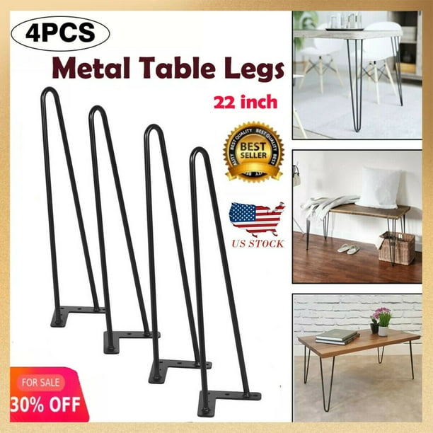 4x HEAVY DUTY 2 ROD HAIRPIN LEGS INDUSTRIAL DIY COFFEE TABLE LEG STOOL/DESK LEGS 4x HEAVY DUTY 2 ROD HAIRPIN LEGS INDUSTRIAL DIY COFFEE TABLE LEG STOOL/DESK LEGS